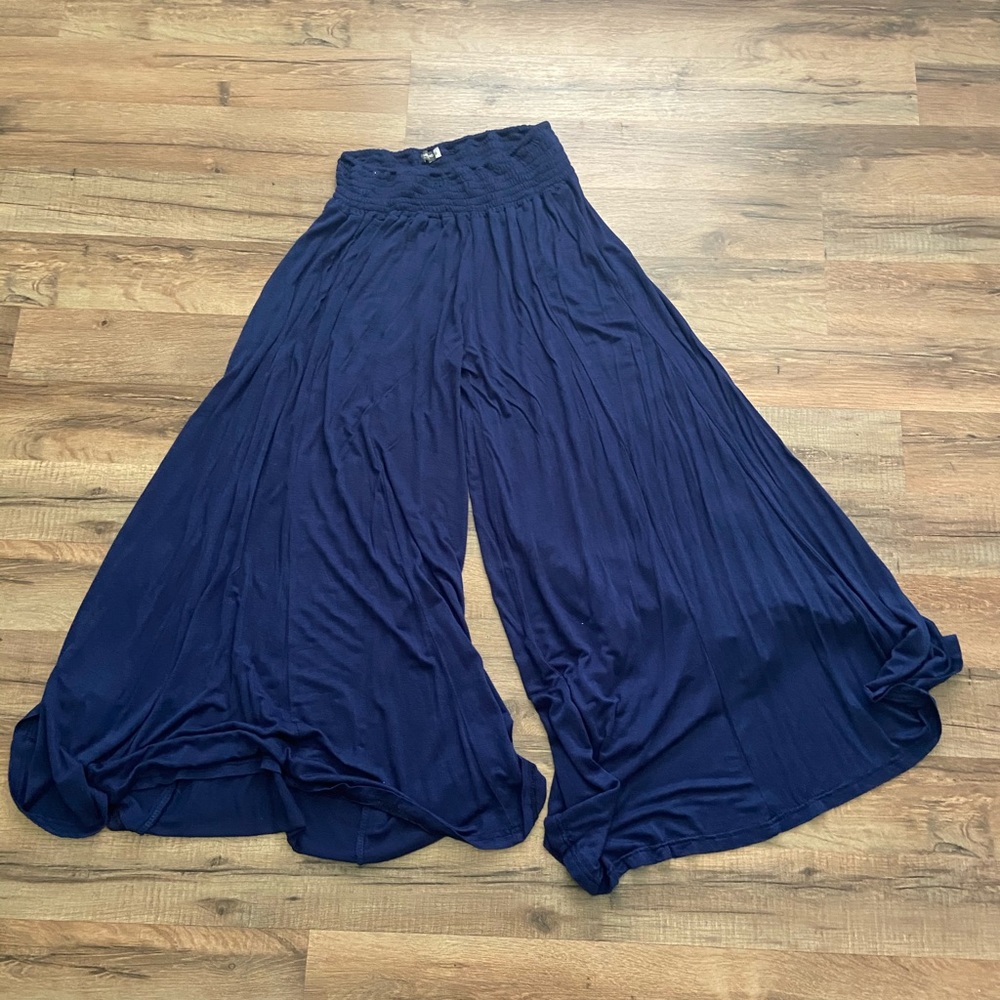 Navy Blue Earthbound Goucho Pants